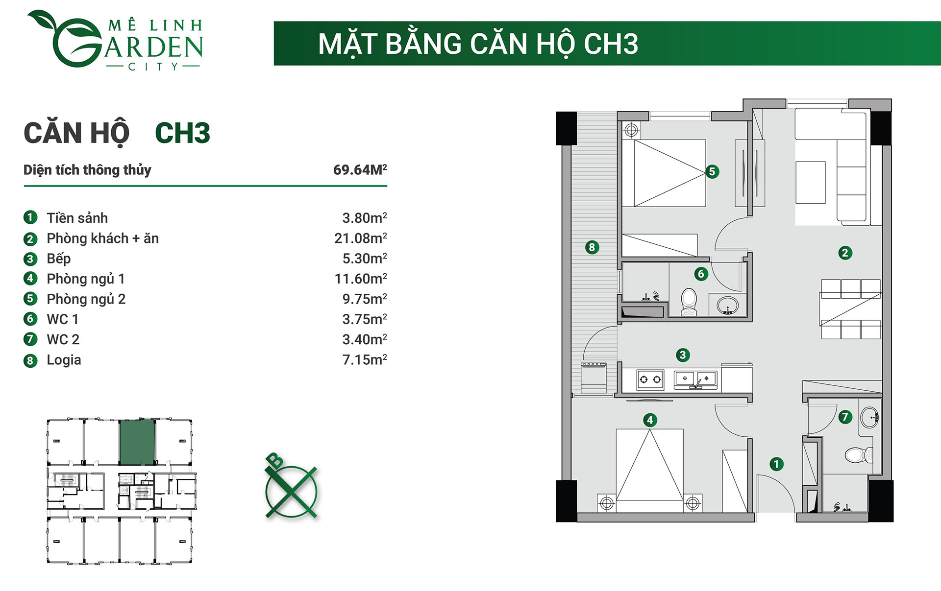 Thiết kế căn hộ kim hoa mê linh